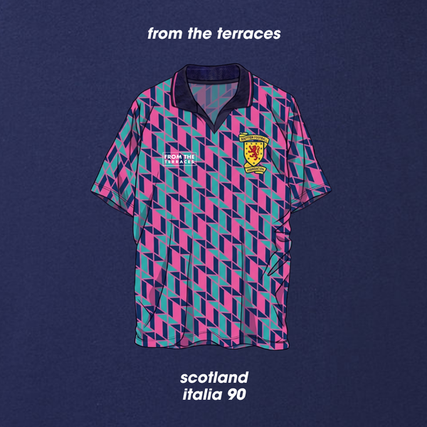 Scotland Italia 90 Fourth Kit T-Shirt Navy