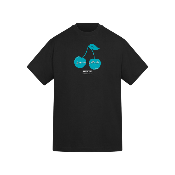 Maybe Cherry Heavyweight Oversized T-Shirt Black