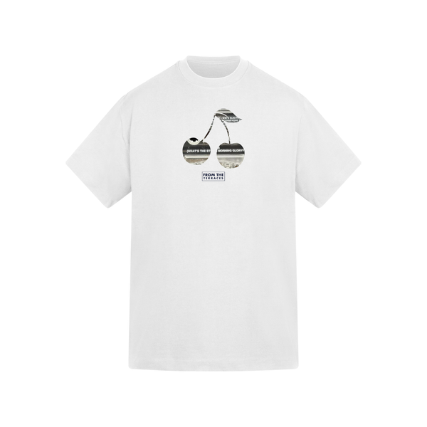 Mix Tape Cherry Heavyweight Oversized T-Shirt White