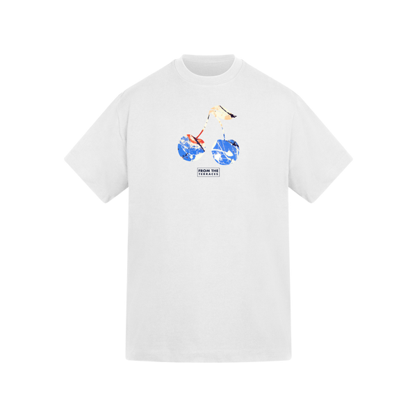 Adored Cherry Heavyweight Oversized T-Shirt White