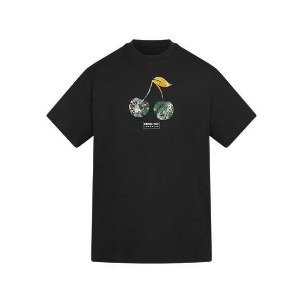 1989 Cherry Heavyweight Oversized fit T-Shirt Black