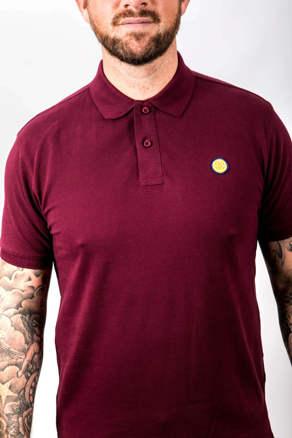 Classic From The Terraces Short Sleeve Polo - Burgundy