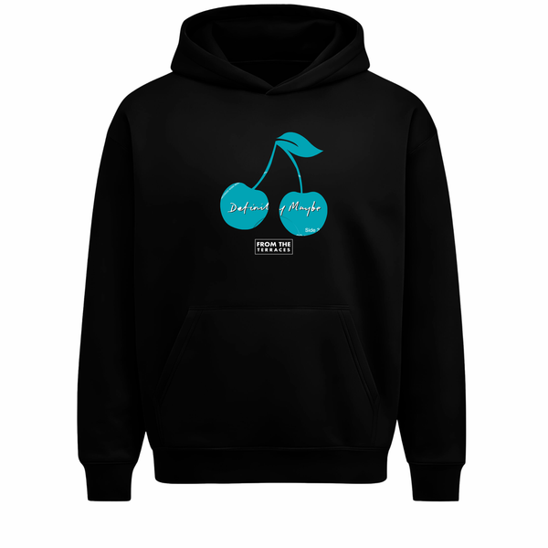 Maybe Cherry Heavyweight Hoodie Oversized Black