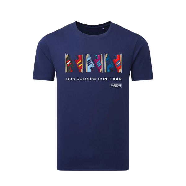 Colours Don't Run T-Shirt Navy From The Terraces