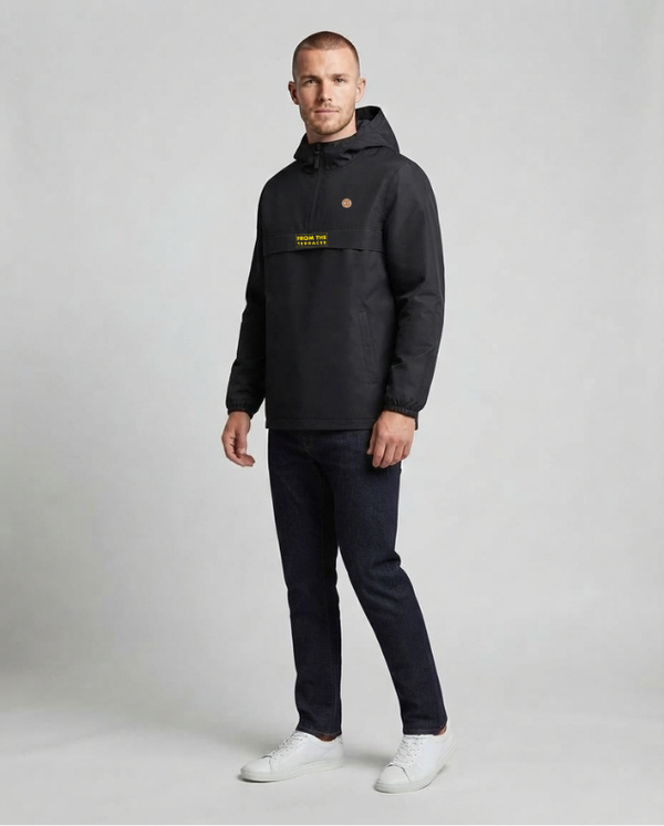 The Awayday Waterproof 1/4 Zip Windbreaker - Black