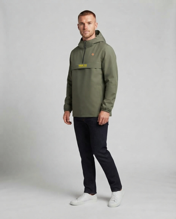 The Awayday Waterproof 1/4 Zip Windbreaker - Olive