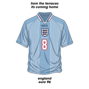 England Euro 96 Away Shirt T-Shirt White back view – From The Terraces
