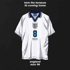England Euro 96 Home Shirt T-Shirt Black back view – From The Terraces