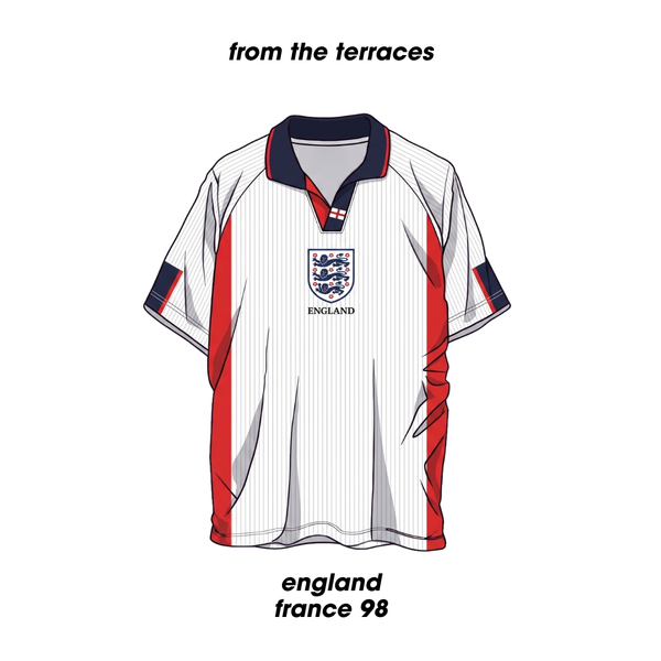 England France 98 Shirt T-Shirt White back view – From The Terraces
