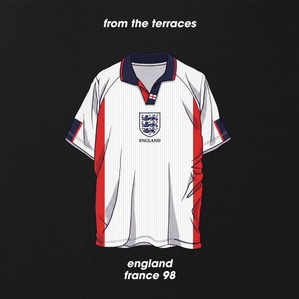 England France 98 Shirt T-Shirt Black back view – From The Terraces