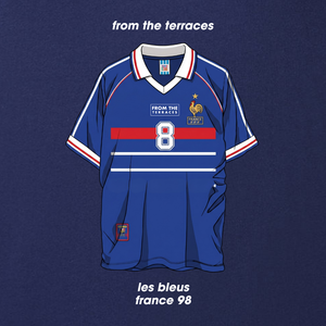 France 98 France Home Kit T-Shirt Navy back view – From The Terraces