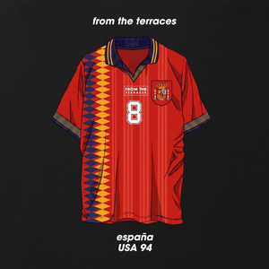 Spain USA 94 Home Kit T-Shirt Black back view – From The Terraces