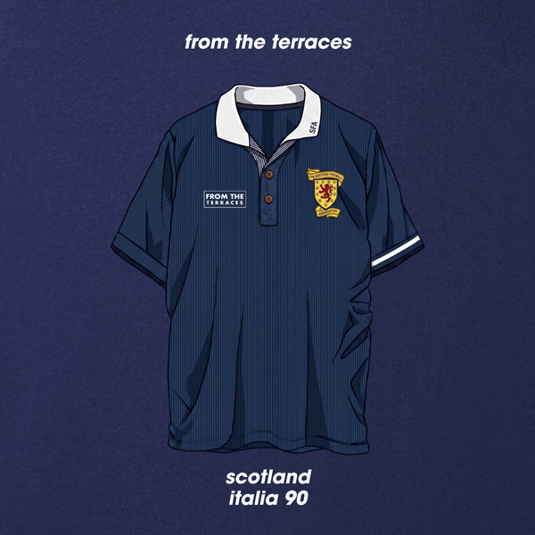 Scotland Italia 90 Home Kit T-Shirt Navy