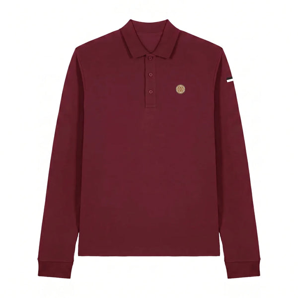 Classic From The Terraces Long Sleeve Polo - Burgundy – From The Terraces