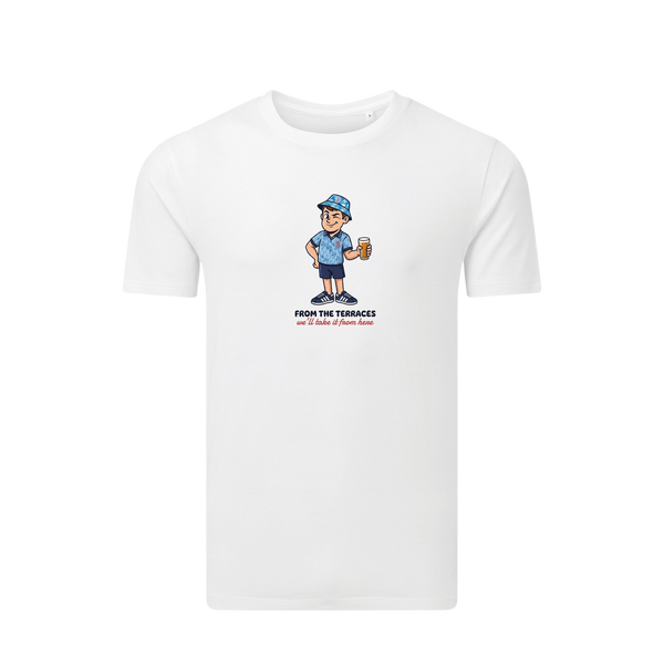 Terry England Blue Away Italia 90' T-Shirt White
