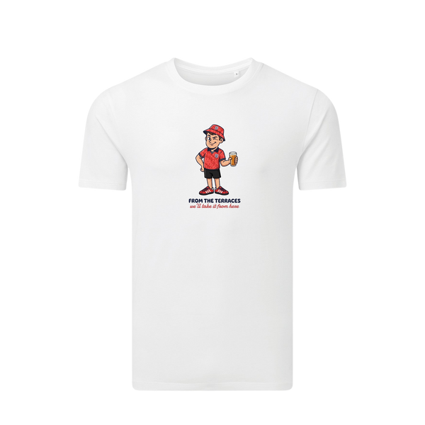 Terry England Red Away Italia 90' T-Shirt White