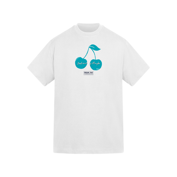 Maybe Cherry Heavyweight Oversized T-Shirt White