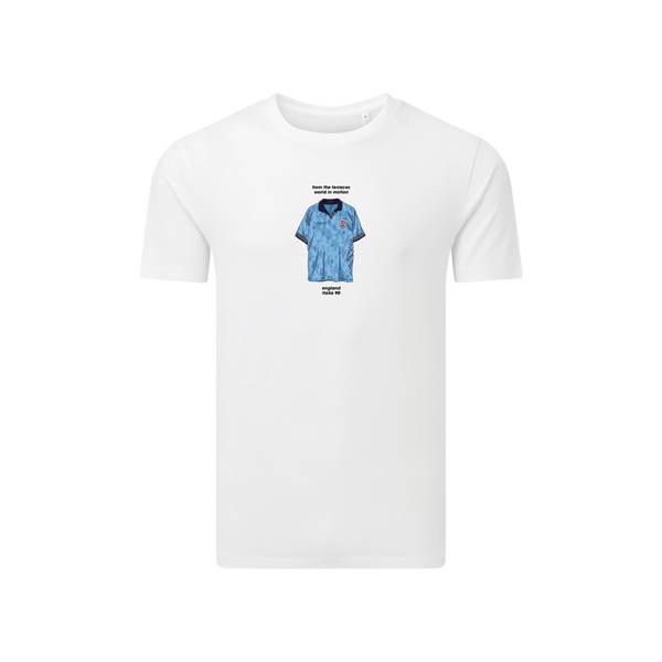 England 90 World in Motion Blue T-Shirt White – From The Terraces