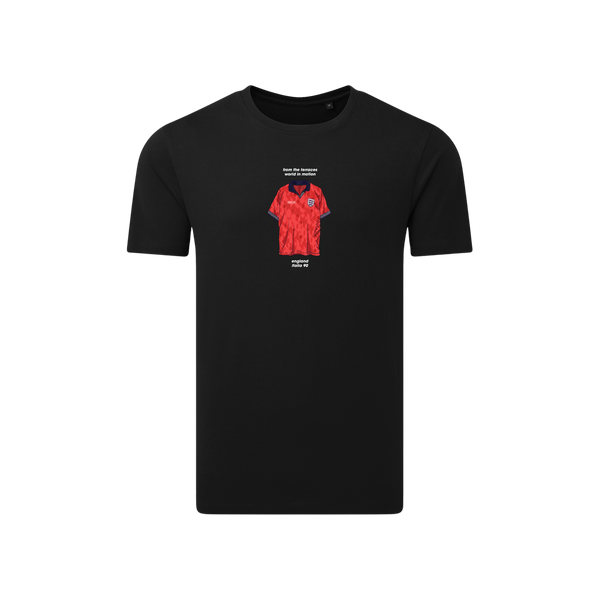 England 90 World in Motion Red T-Shirt Black – From The Terraces