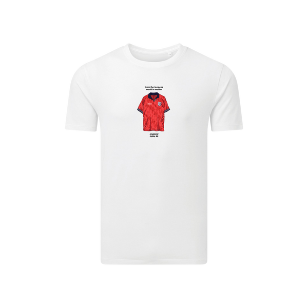 England 90 World in Motion Red T-Shirt White – From The Terraces