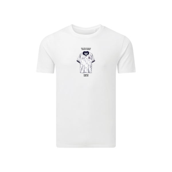 England 90 World in Motion White T-Shirt White – From The Terraces