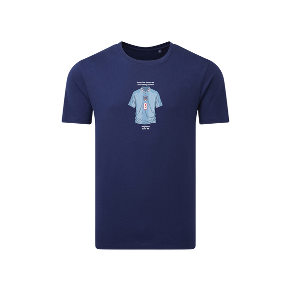 England Euro 96 Away Shirt T-Shirt Navy – From The Terraces