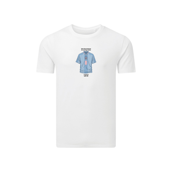 England Euro 96 Away Shirt T-Shirt White – From The Terraces