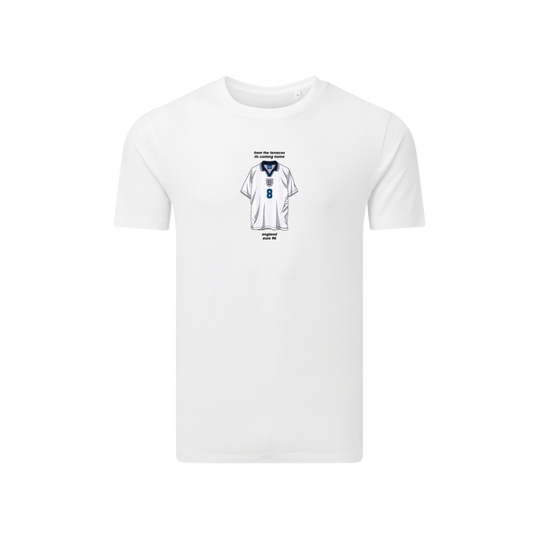 England Euro 96 Home Shirt T-Shirt White – From The Terraces