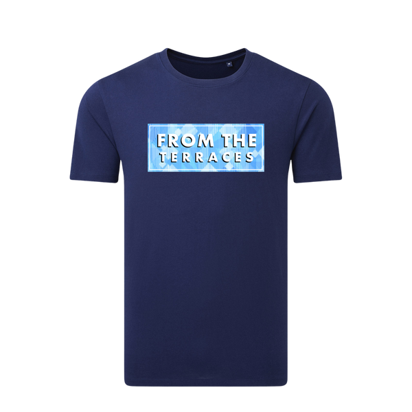England Italia 90' Blue FTT Logo T-Shirt Navy