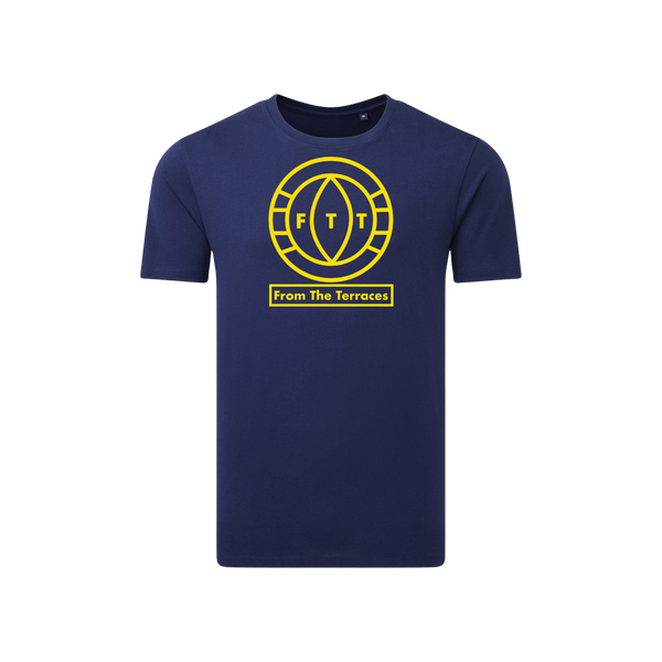 OG From The Terraces Tee - Navy - Yellow Logo