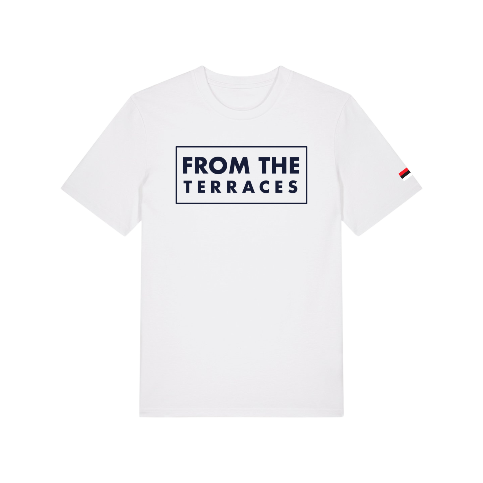 Men's White Football Casual T-Shirt From The Terraces
