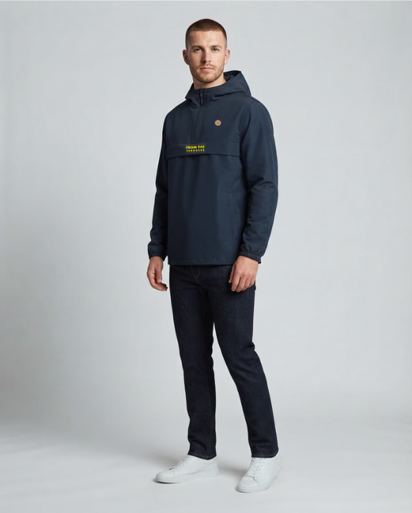 The Awayday Waterproof 1/4 Zip Windbreaker - Navy