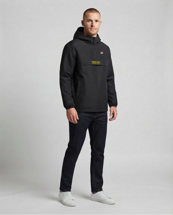 The Awayday Waterproof 1/4 Zip Windbreaker - Black