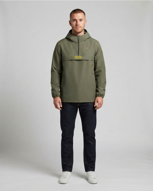 The Awayday Waterproof 1/4 Zip Windbreaker - Olive