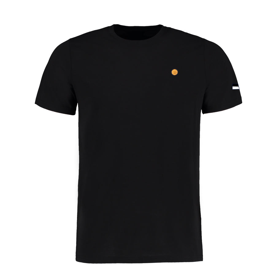Outlet - Medium Black FTT T-Shirt - Black and White Sleeve