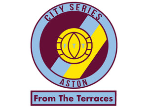 Aston City Series Tee - Claret & Blue - From The Terraces