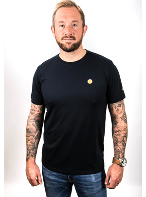 Outlet - M Black FTT T-Shirt - Gold and White Sleeve