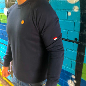 Black Slim Fit Sweatshirt - Red & White - From The Terraces