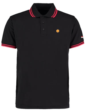 3XL Black and Red Tipped FTT Polo - Red and White Sleeve