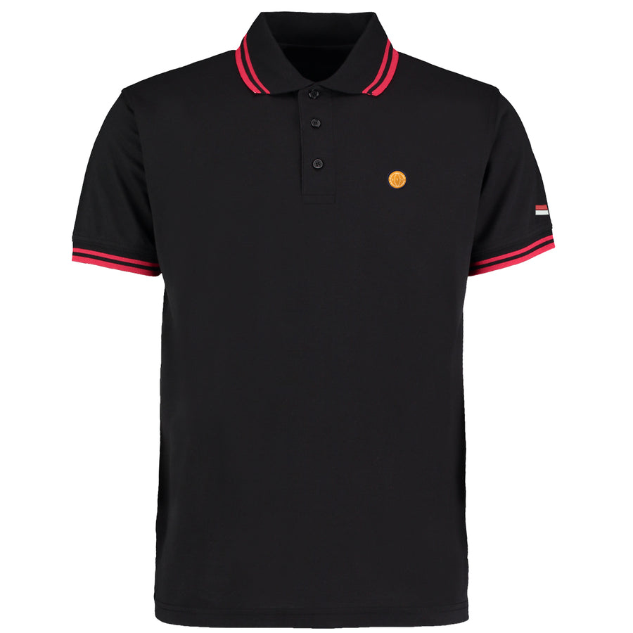 Black and Red Tipped FTT Polo - Red & White - From The Terraces