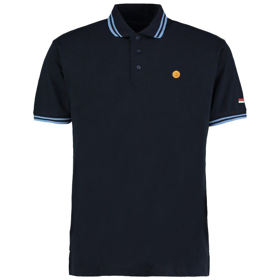 Navy and Light Blue Tipped FTT Polo - Red & White - From The Terraces