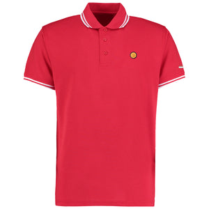 Red and White Tipped FTT Polo - Red & White - From The Terraces