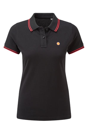Women's Black and Red Tipped FTT Polo
