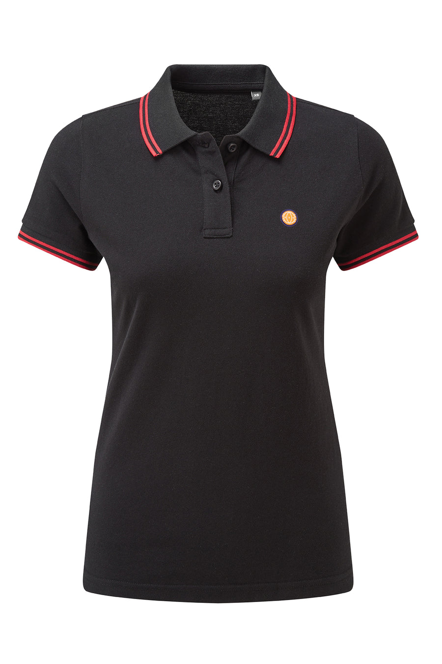 Women's Black and Red Tipped FTT Polo