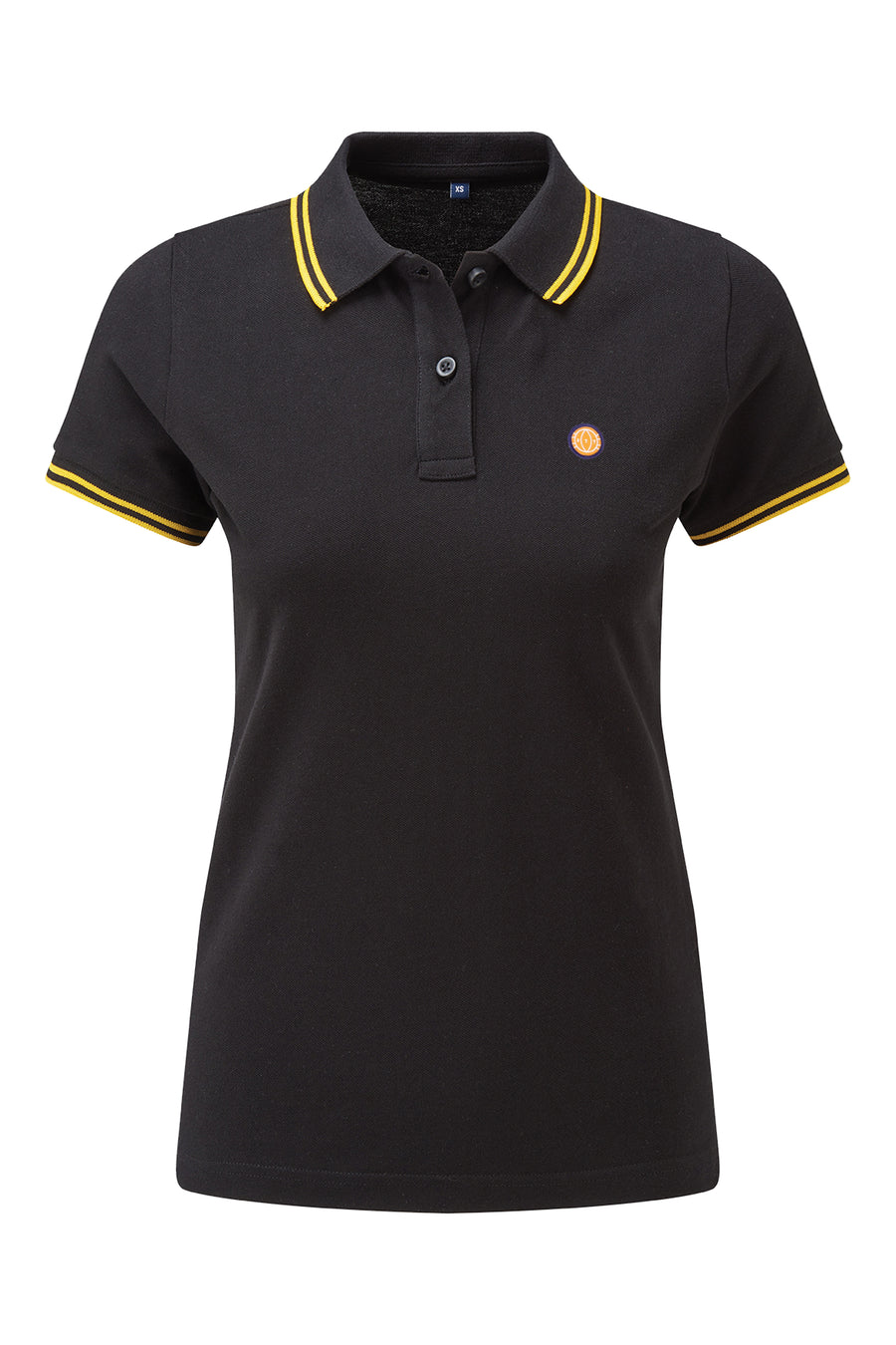 Women's Black and Yellow Tipped FTT Polo