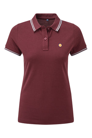 Women's Burgundy and Sky Tipped FTT Polo