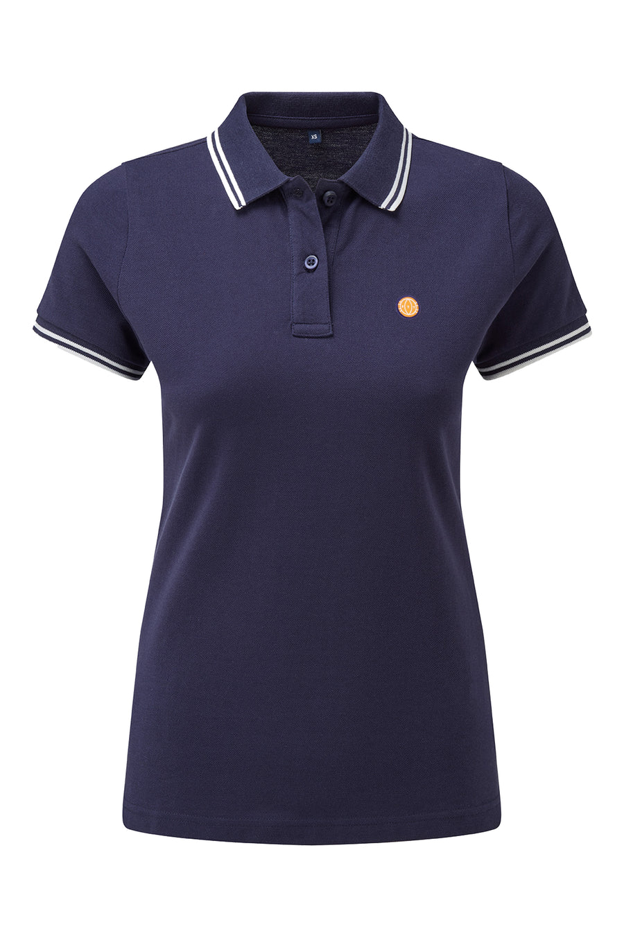 Women's Navy and White Tipped FTT Polo
