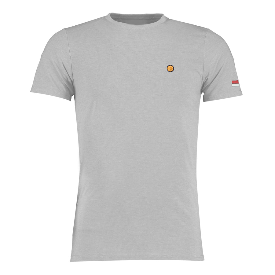 Light Marl Grey FTT T-Shirt Red & White - From The Terraces